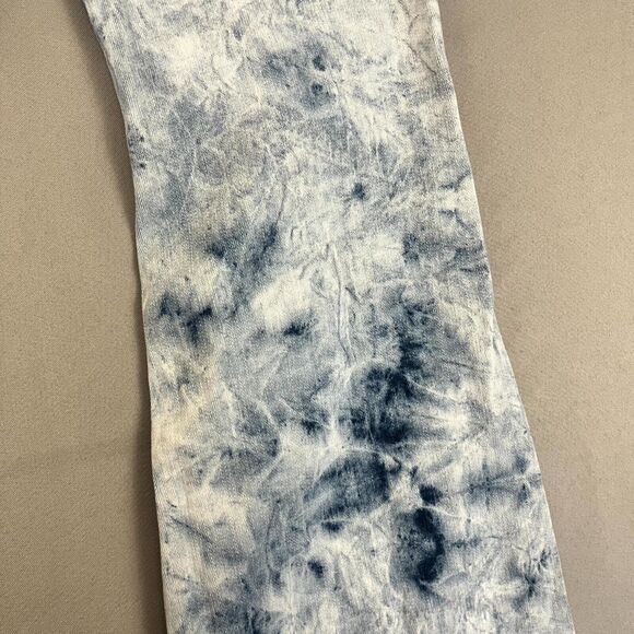 True Religion Jeans Women's 29 Blue White Tie Dye Flared Leg Festival Retro Boho - Picture 5 of 10